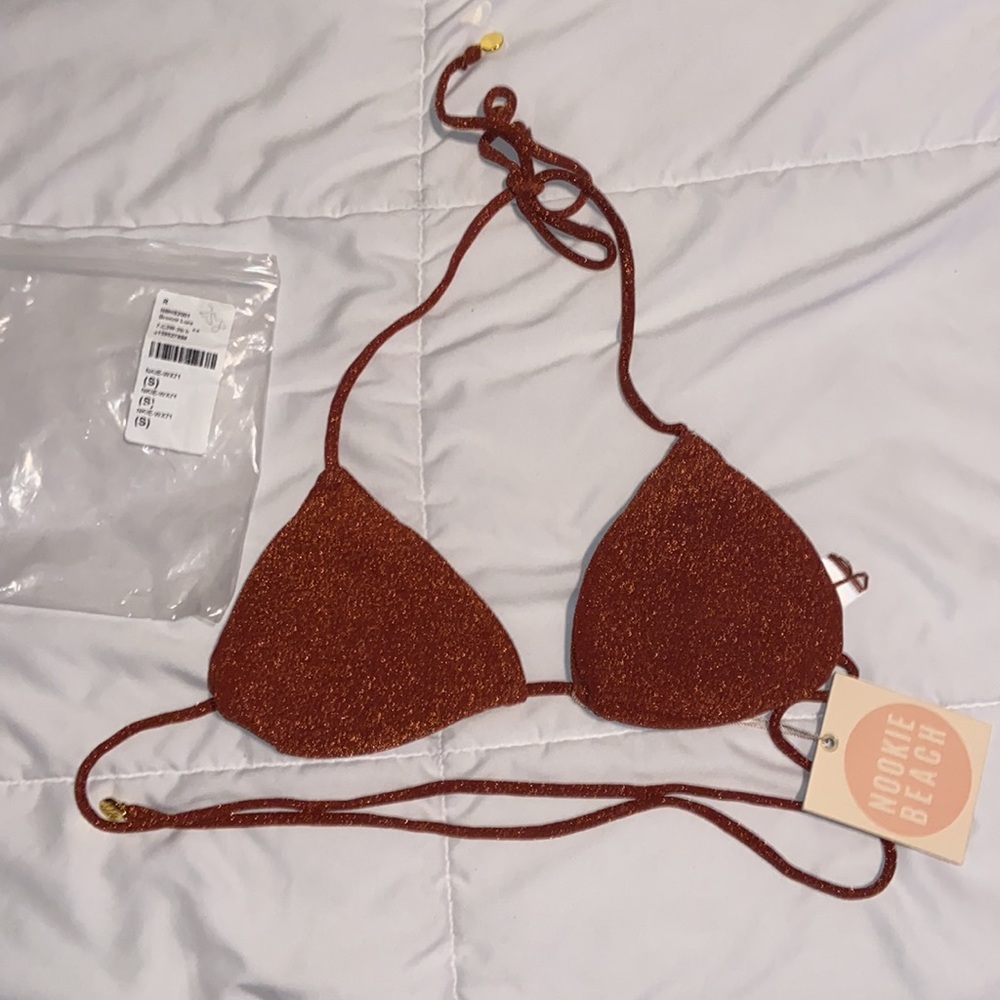 Nookie Bronze Lorex Slide Triangle Bikini Top